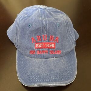 Blue Aruba Cap with Hot Pink Embroidery
